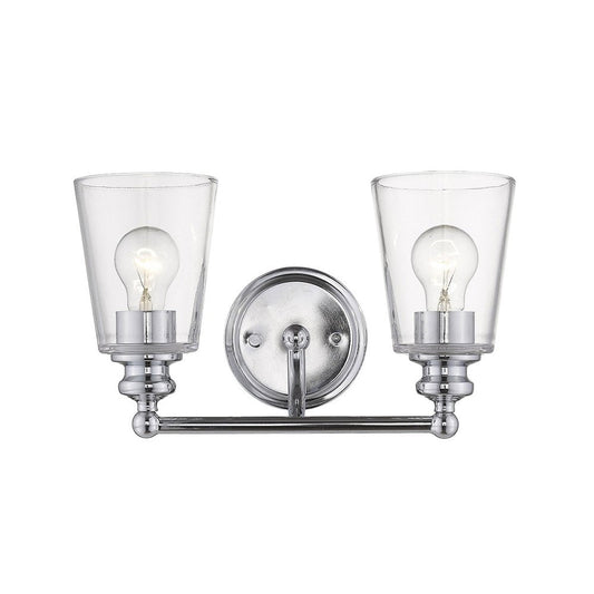 8" Silver And Clear Metal Vanity Flush Mounted Sconce HomeRoots