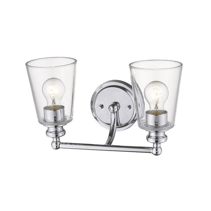 8" Silver And Clear Metal Vanity Flush Mounted Sconce HomeRoots