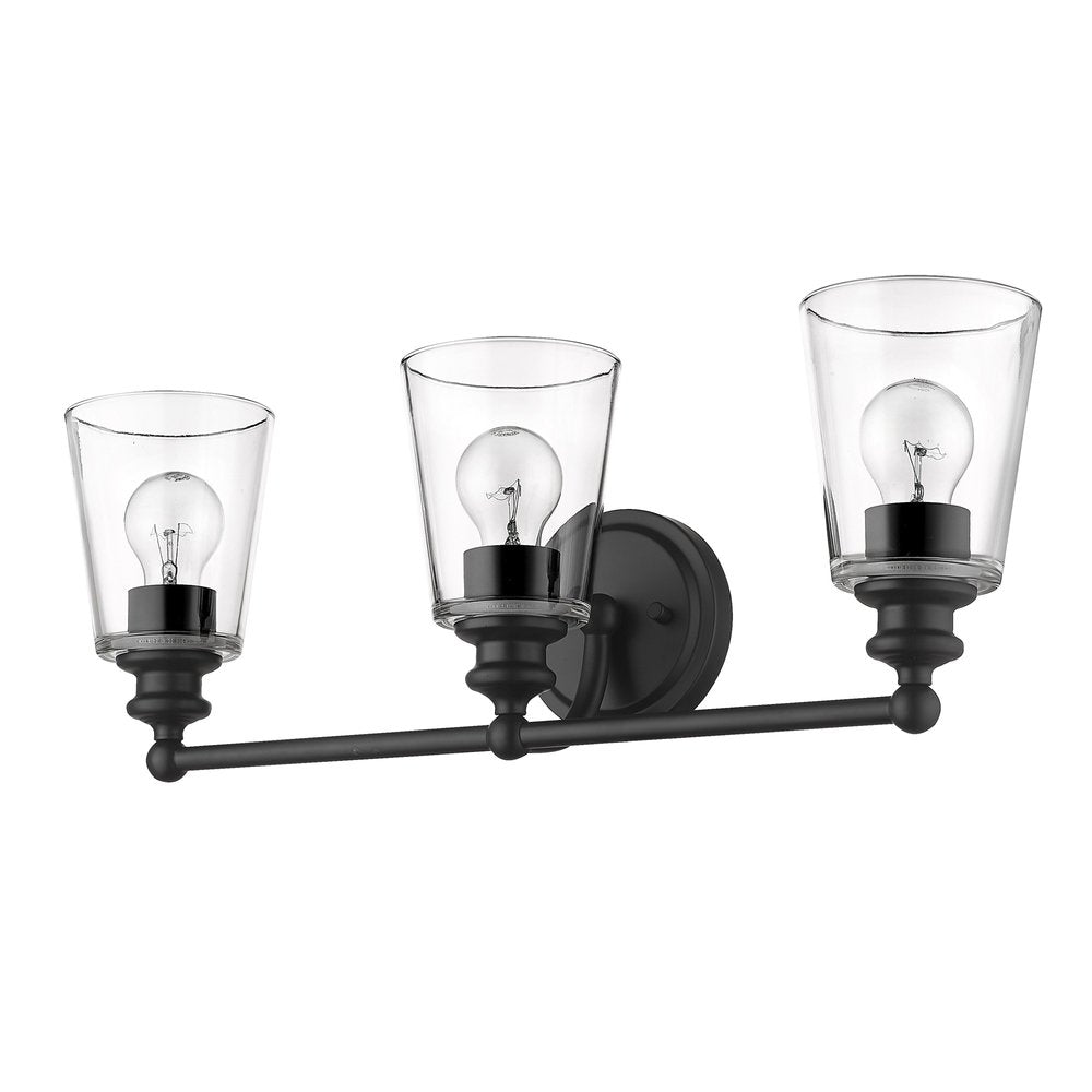 8" Black And Clear Metal Vanity Flush Mounted Sconce HomeRoots