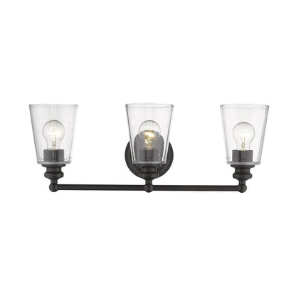 8" Clear And Antiqued Bronze Metal Vanity Flush Mounted Sconce HomeRoots