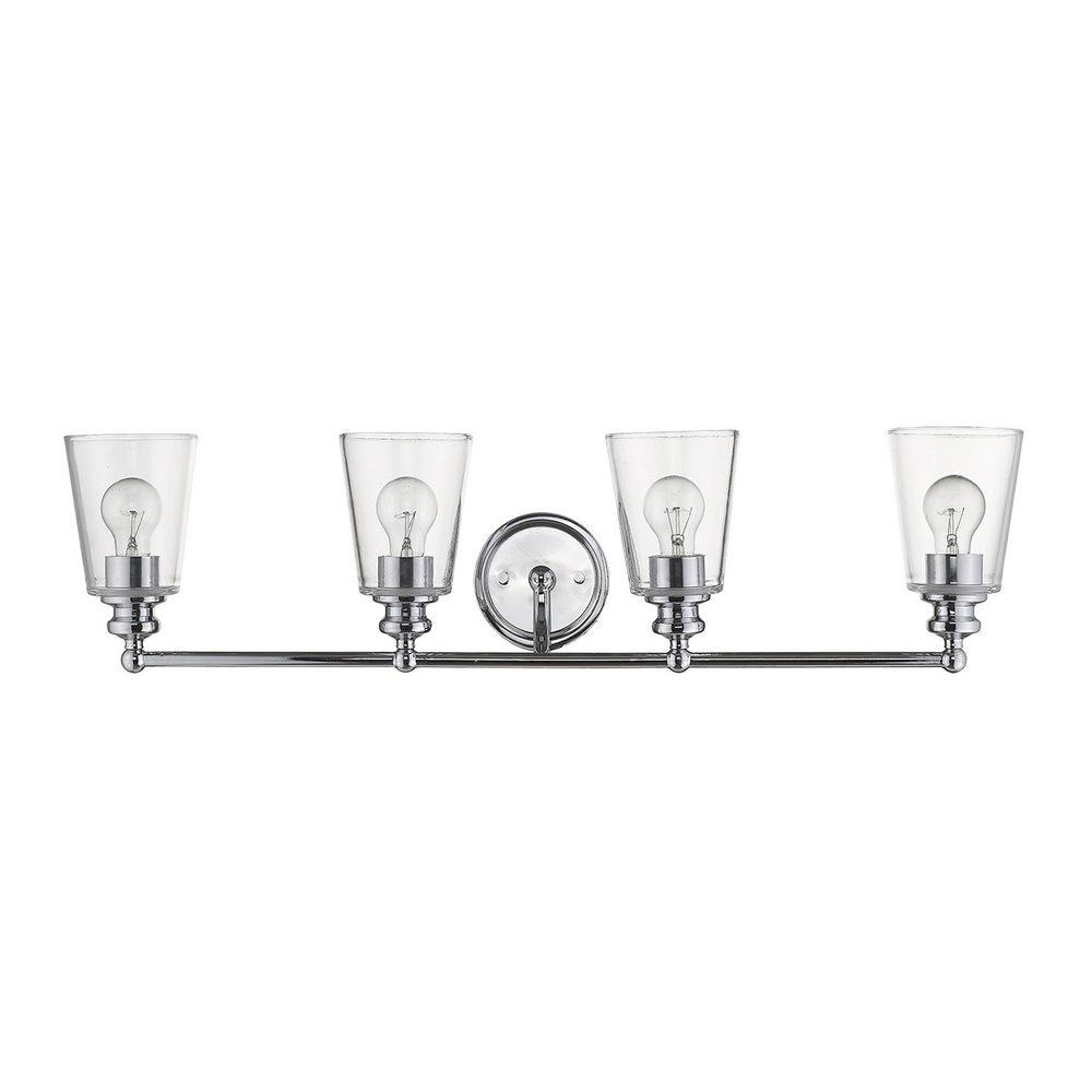 8" Silver And Clear Metal and Glass Vanity Flush Mounted Sconce HomeRoots