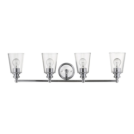 8" Silver And Clear Metal and Glass Vanity Flush Mounted Sconce HomeRoots