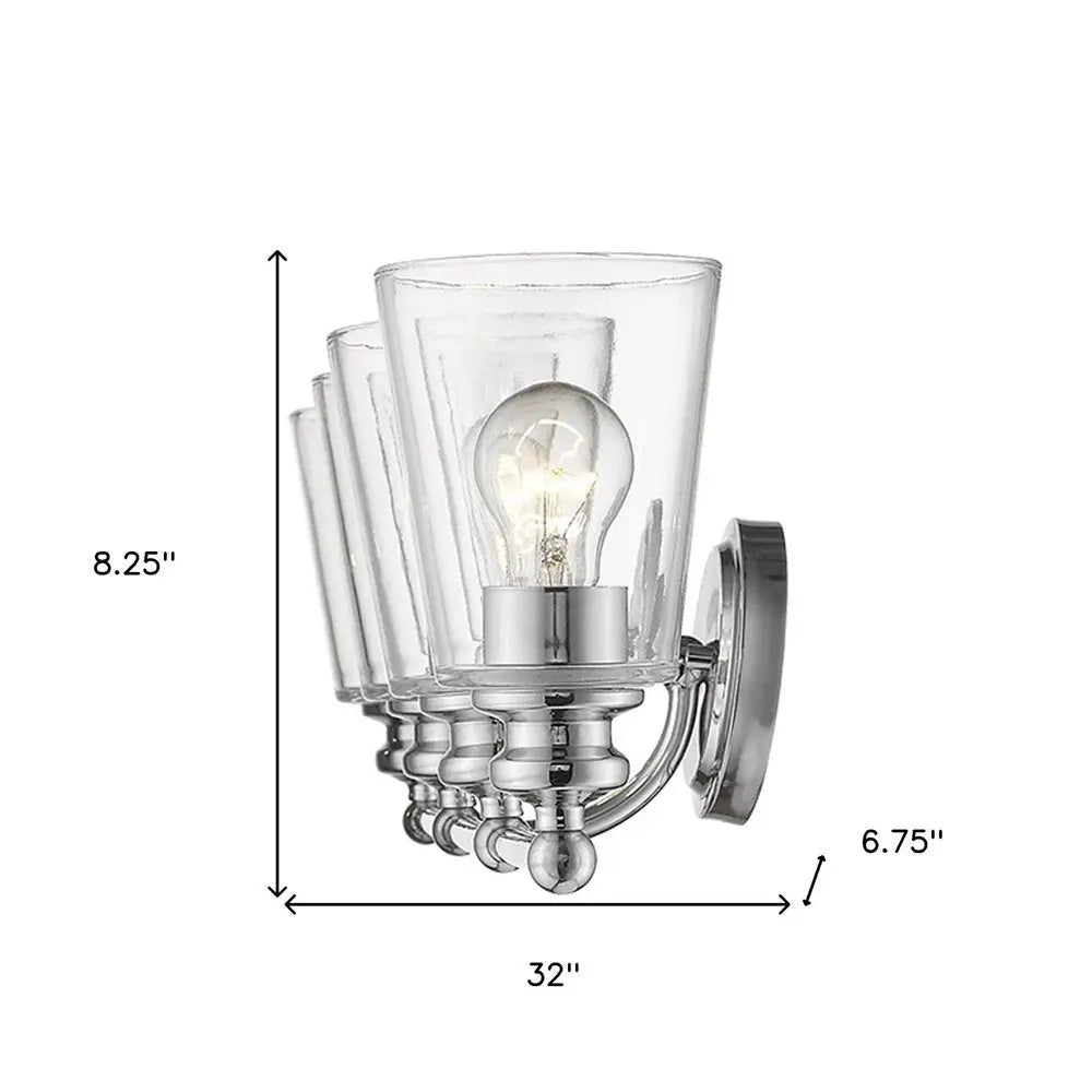 Ceil 4-Light Chrome Vanity HomeRoots