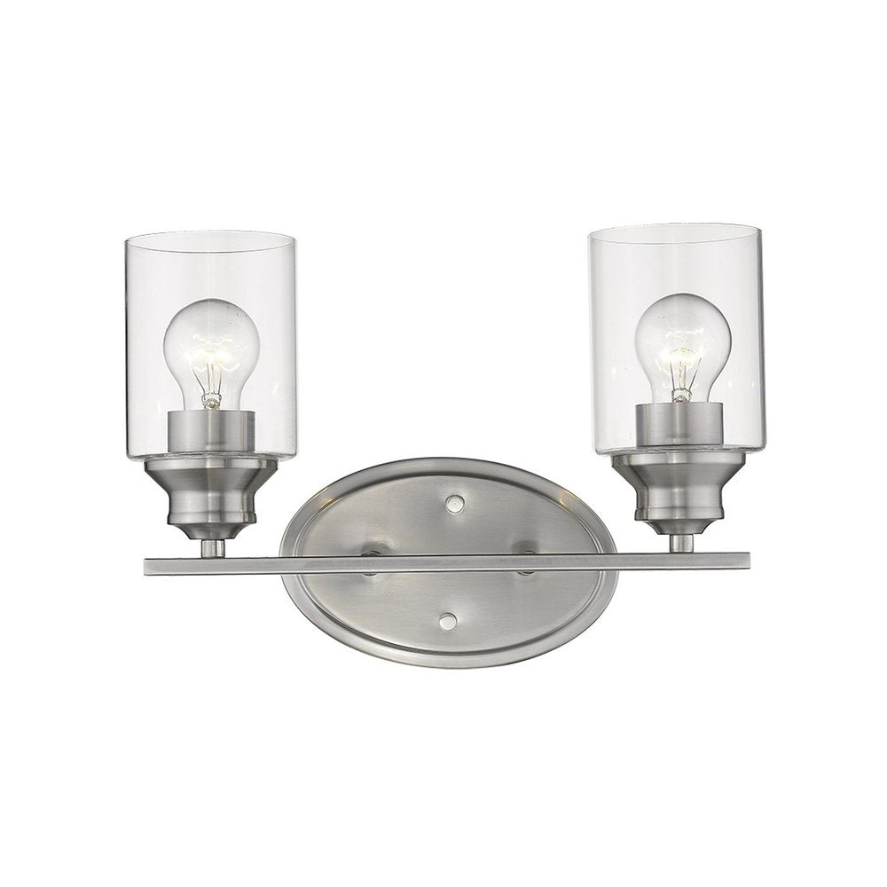 10" Silver And Clear Metal and Glass Vanity Flush Mounted Sconce HomeRoots