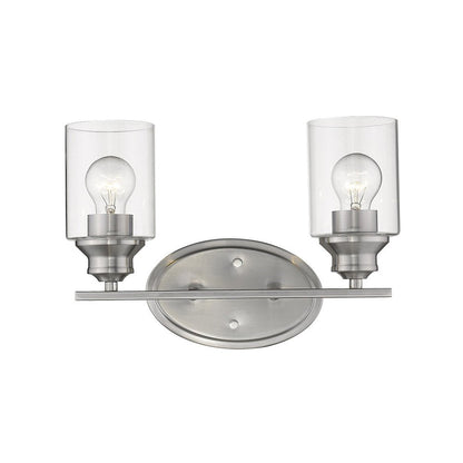 10" Silver And Clear Metal and Glass Vanity Flush Mounted Sconce HomeRoots