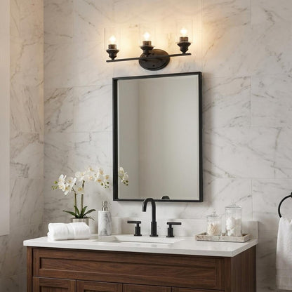 10" Black And Clear Metal and Glass Vanity Flush Mounted Sconce HomeRoots