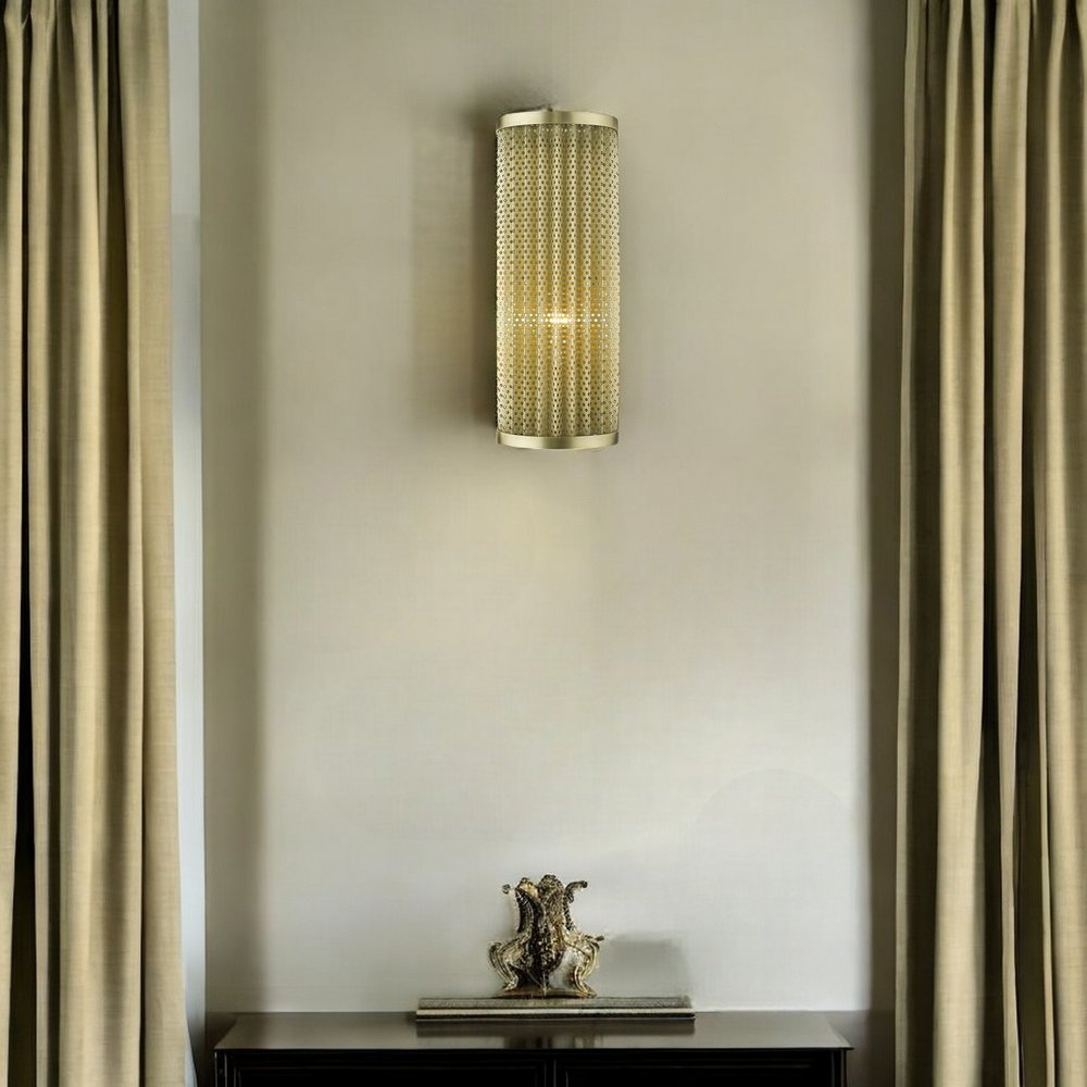 Basetti 1-Light Gold Sconce HomeRoots