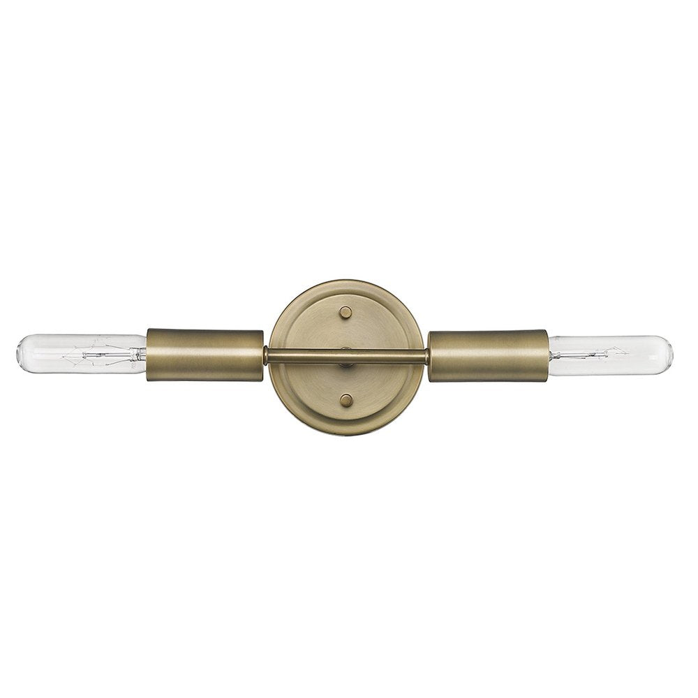 5" Gold Metal Vanity Flush Mounted Sconce HomeRoots