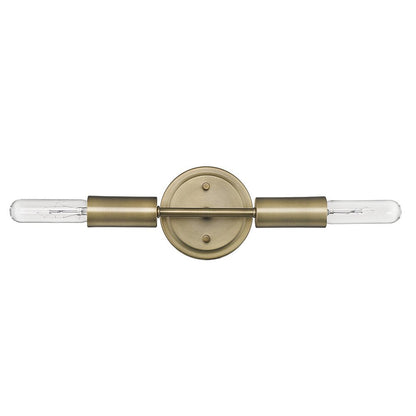 5" Gold Metal Vanity Flush Mounted Sconce HomeRoots