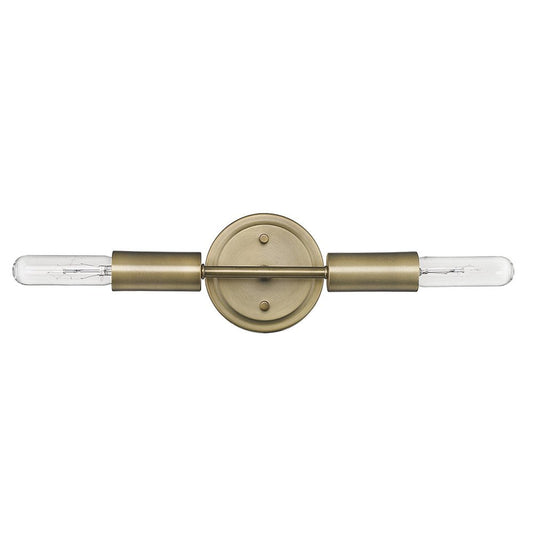 5" Gold Metal Vanity Flush Mounted Sconce HomeRoots