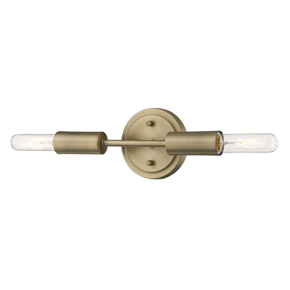 5" Gold Metal Vanity Flush Mounted Sconce HomeRoots