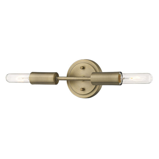 5" Gold Metal Vanity Flush Mounted Sconce HomeRoots