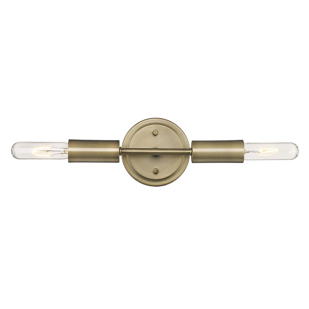 5" Gold Metal Vanity Flush Mounted Sconce HomeRoots