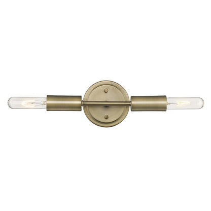 5" Gold Metal Vanity Flush Mounted Sconce HomeRoots