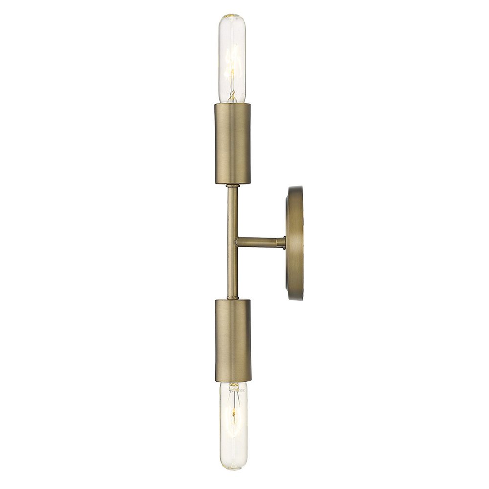 5" Gold Metal Vanity Flush Mounted Sconce HomeRoots