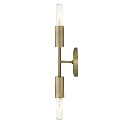 5" Gold Metal Vanity Flush Mounted Sconce HomeRoots