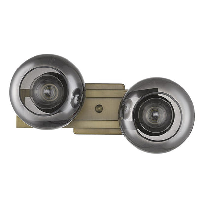 Lunette 2-Light Aged Brass Sconce HomeRoots