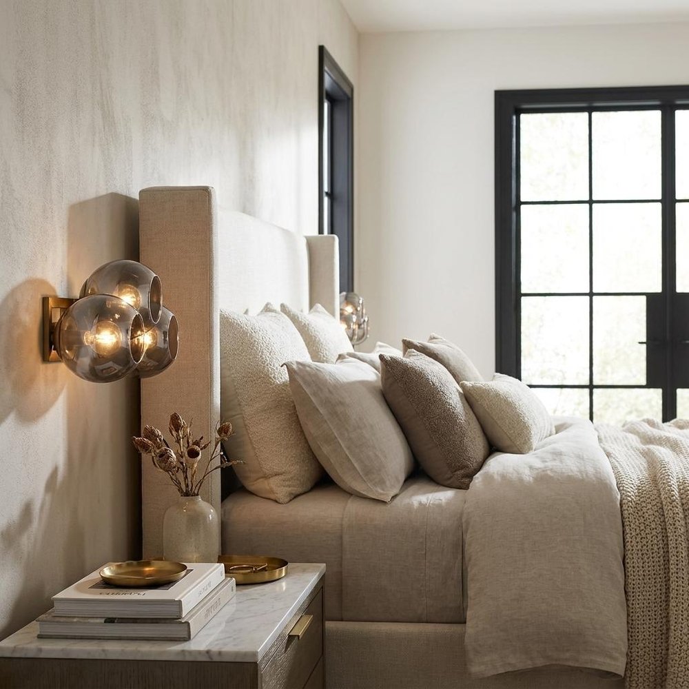 Lunette 4-Light Aged Brass Sconce HomeRoots