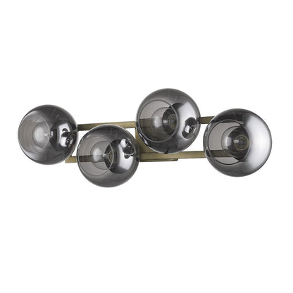 Lunette 4-Light Aged Brass Sconce HomeRoots