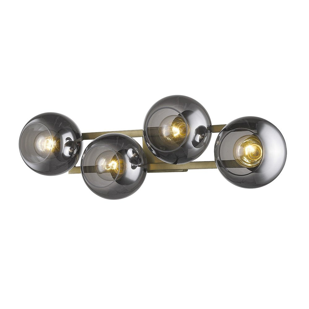 Lunette 4-Light Aged Brass Sconce HomeRoots