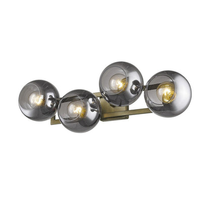 Lunette 4-Light Aged Brass Sconce HomeRoots