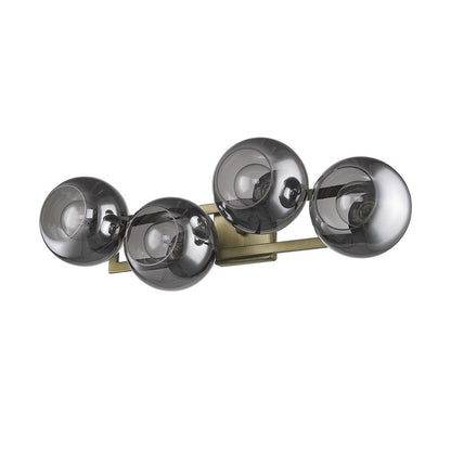 Lunette 4-Light Aged Brass Sconce HomeRoots