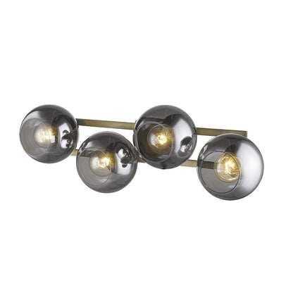 Lunette 4-Light Aged Brass Sconce HomeRoots