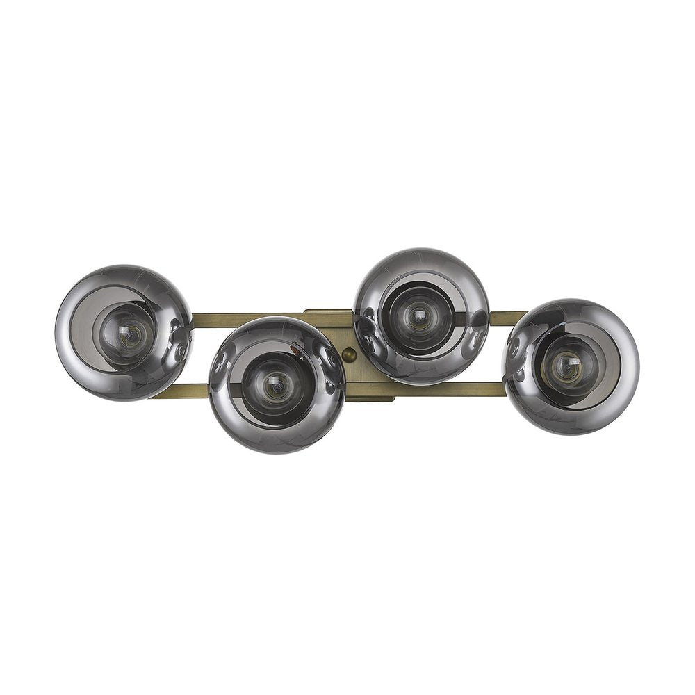 Lunette 4-Light Aged Brass Sconce HomeRoots
