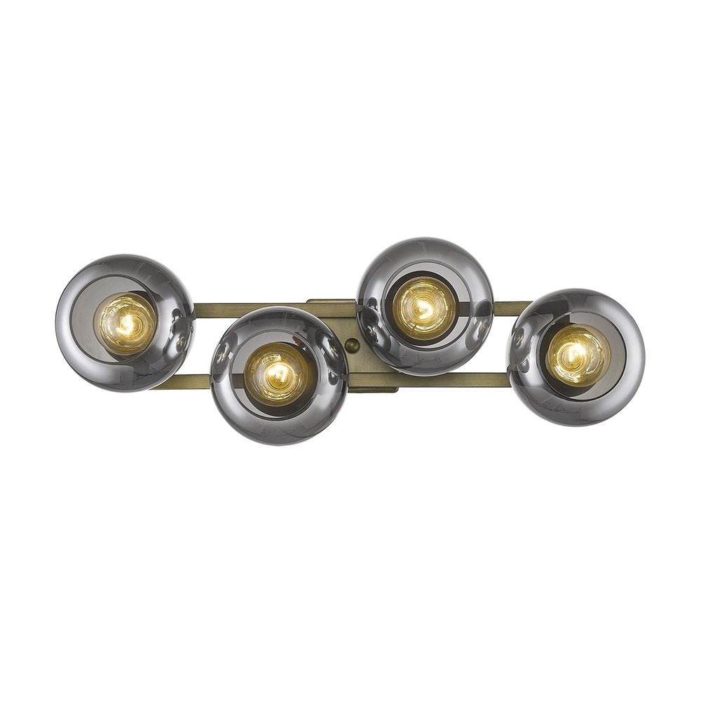 Lunette 4-Light Aged Brass Sconce HomeRoots