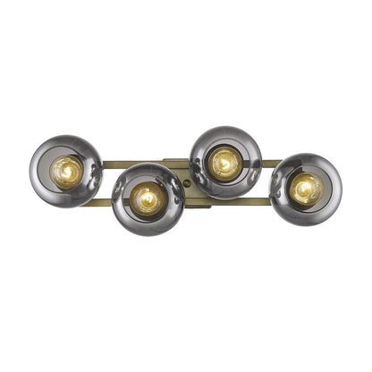 Lunette 4-Light Aged Brass Sconce HomeRoots