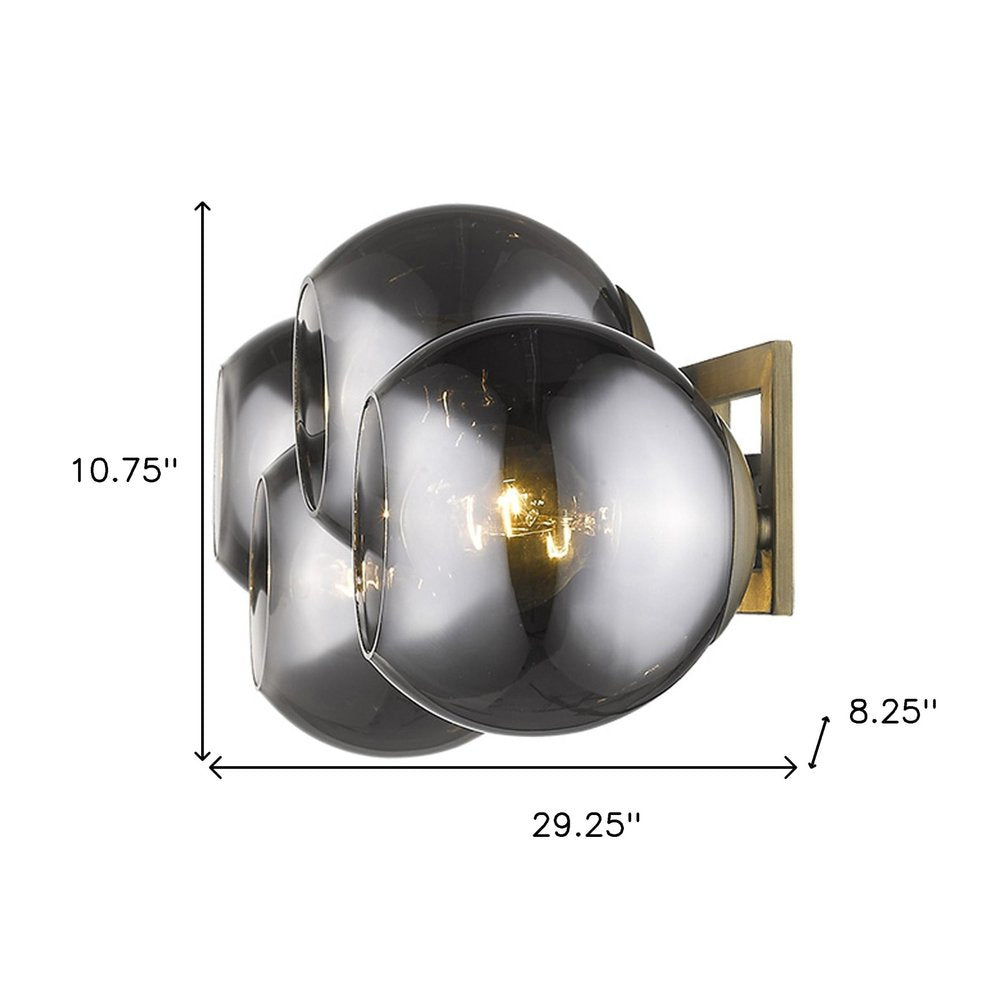 Lunette 4-Light Aged Brass Sconce HomeRoots