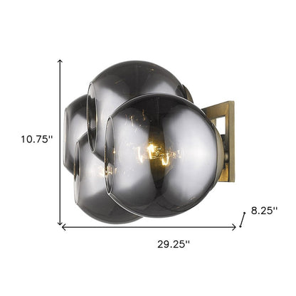 Lunette 4-Light Aged Brass Sconce HomeRoots