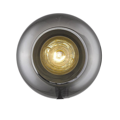 Gold and Smoked Glass Wall Light HomeRoots