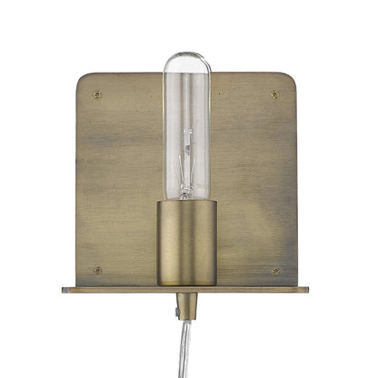 Petite Dull Gold Shelf Wall Light