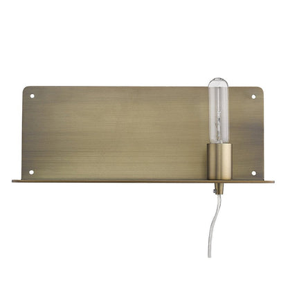 Dull Gold Shelf Wall Light HomeRoots
