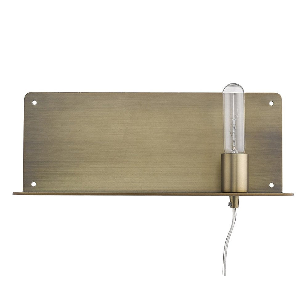 Dull Gold Shelf Wall Light — view 8
