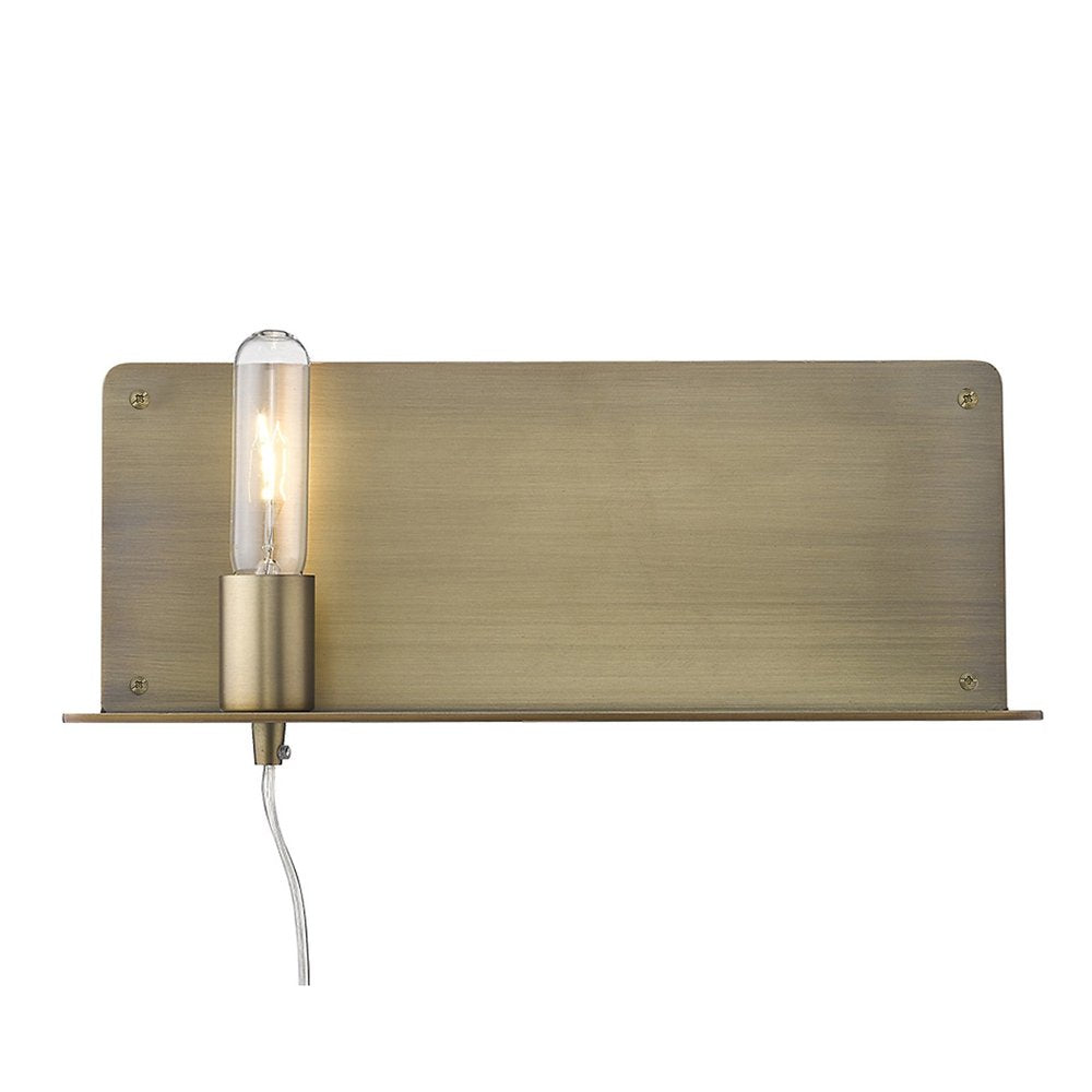 XL Dull Gold Shelf Wall Light — view 2
