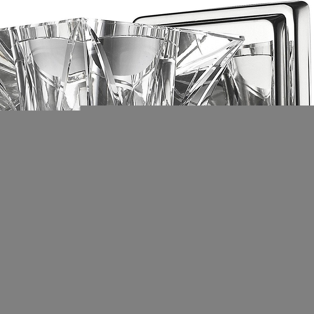 Arabella 1-Light Polished Nickel Sconce With Pressed Crystal Shade HomeRoots