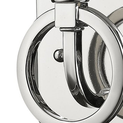 Silver Metal Wall Light with Frosted Glass Shade HomeRoots
