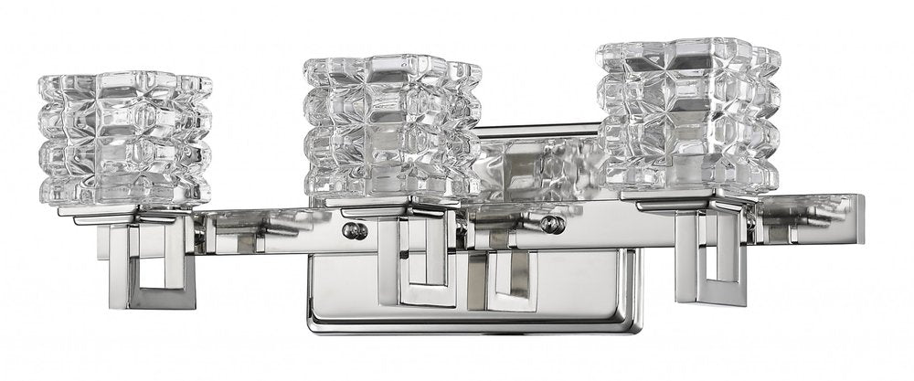 6" Silver And Clear Metal Vanity Flush Mounted Sconce HomeRoots