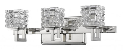 6" Silver And Clear Metal Vanity Flush Mounted Sconce HomeRoots