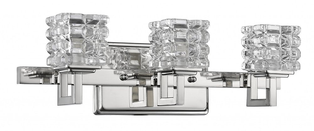 6" Silver And Clear Metal Vanity Flush Mounted Sconce HomeRoots