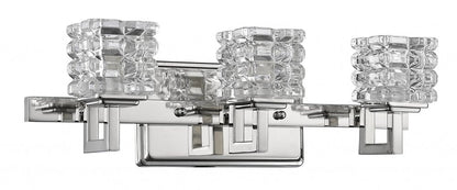 6" Silver And Clear Metal Vanity Flush Mounted Sconce HomeRoots