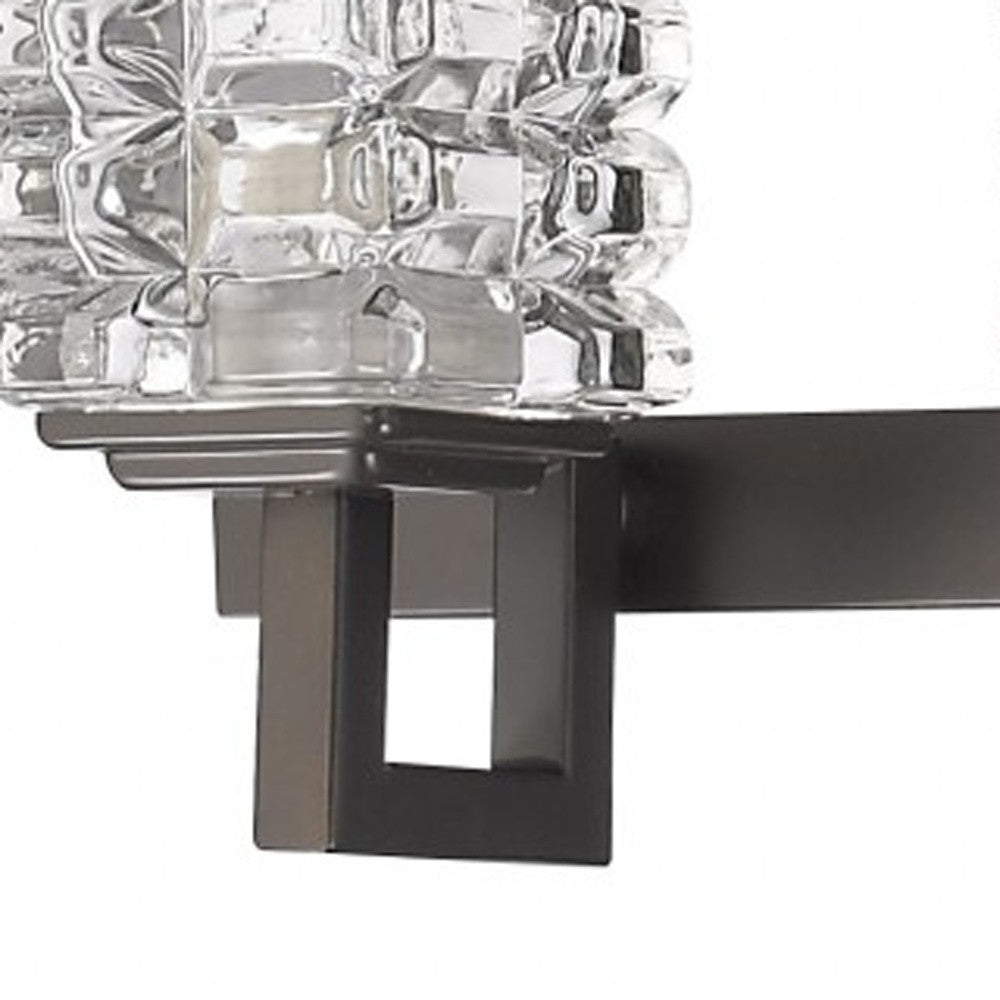 Coralie 5-Light Oil-Rubbed Bronze Sconce With Pressed Crystal Shades