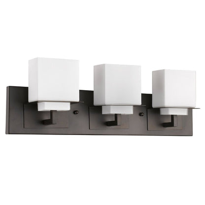 7" Black And White Metal and Glass Vanity Flush Mounted Sconce HomeRoots