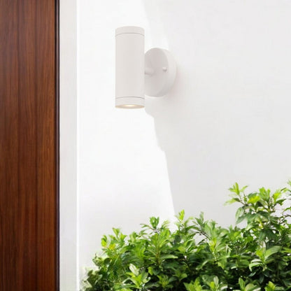 White LED Two Light Can Shape Wall Sconce HomeRoots