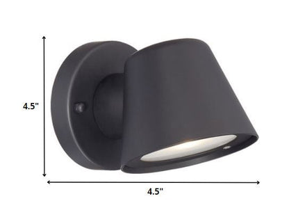 Matte Black LED Short Cone Wall Light HomeRoots