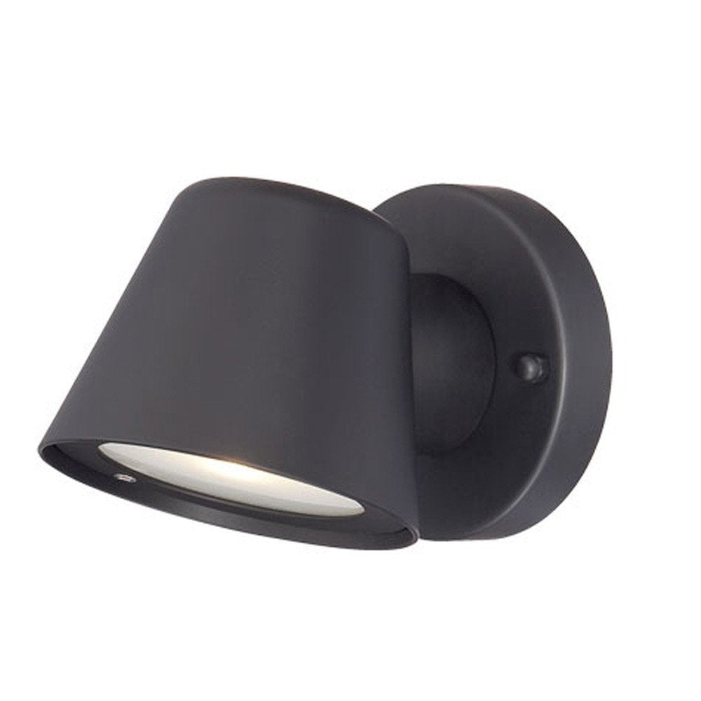 Matte Black LED Short Cone Wall Light — view 3