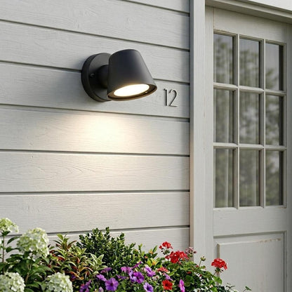 Matte Black LED Short Cone Wall Light HomeRoots