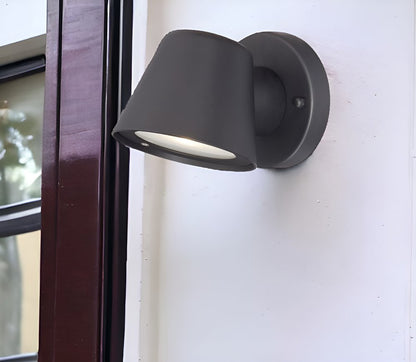 Matte Black LED Short Cone Wall Light HomeRoots